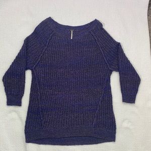 Free People Purple Oversized Sweater